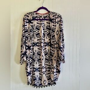 Xhilaration Women's Tie Dye Kimono